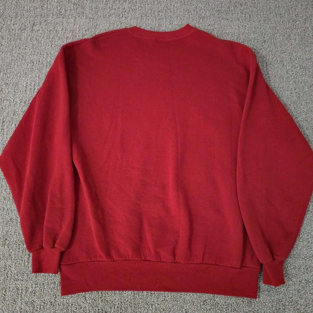 Vintage 90s University of Indiana Hoosiers Spellout Crewneck Size M Red Oak IU - Picture 6 of 6
